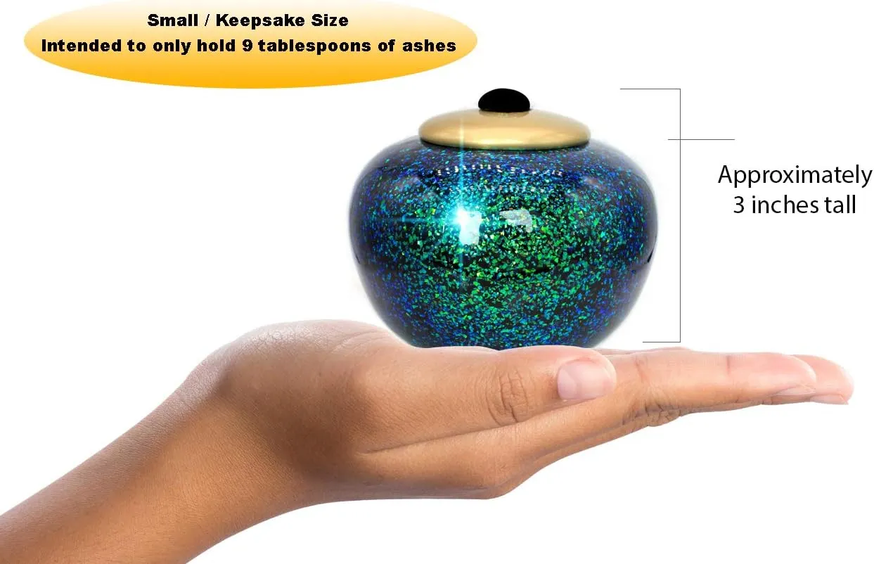 Sparkling Atlantis Cremation Urn for Ashes Adult Male - Beautifully Handcrafted Decorative Urns & Personalized Cremation Urns for Human Ashes Adult Man