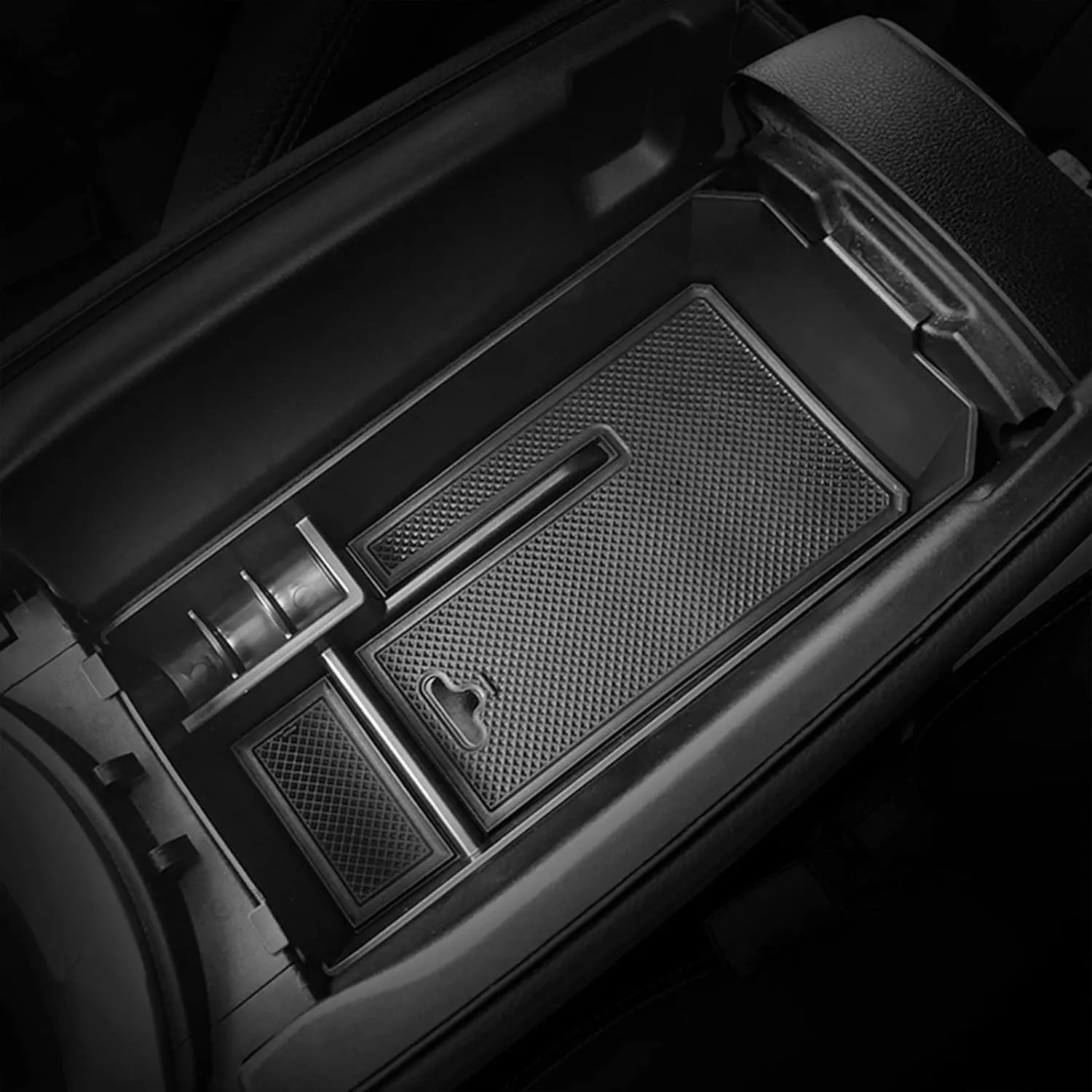 SPELAB Compatible with Benz Center Console Organizer Tray Armrest Secondary Storage Box Center Console Insert Compatible with Benz C Class W205 2015-2021 and GLC Class W253 2016-2021 (Benz C/GLC)