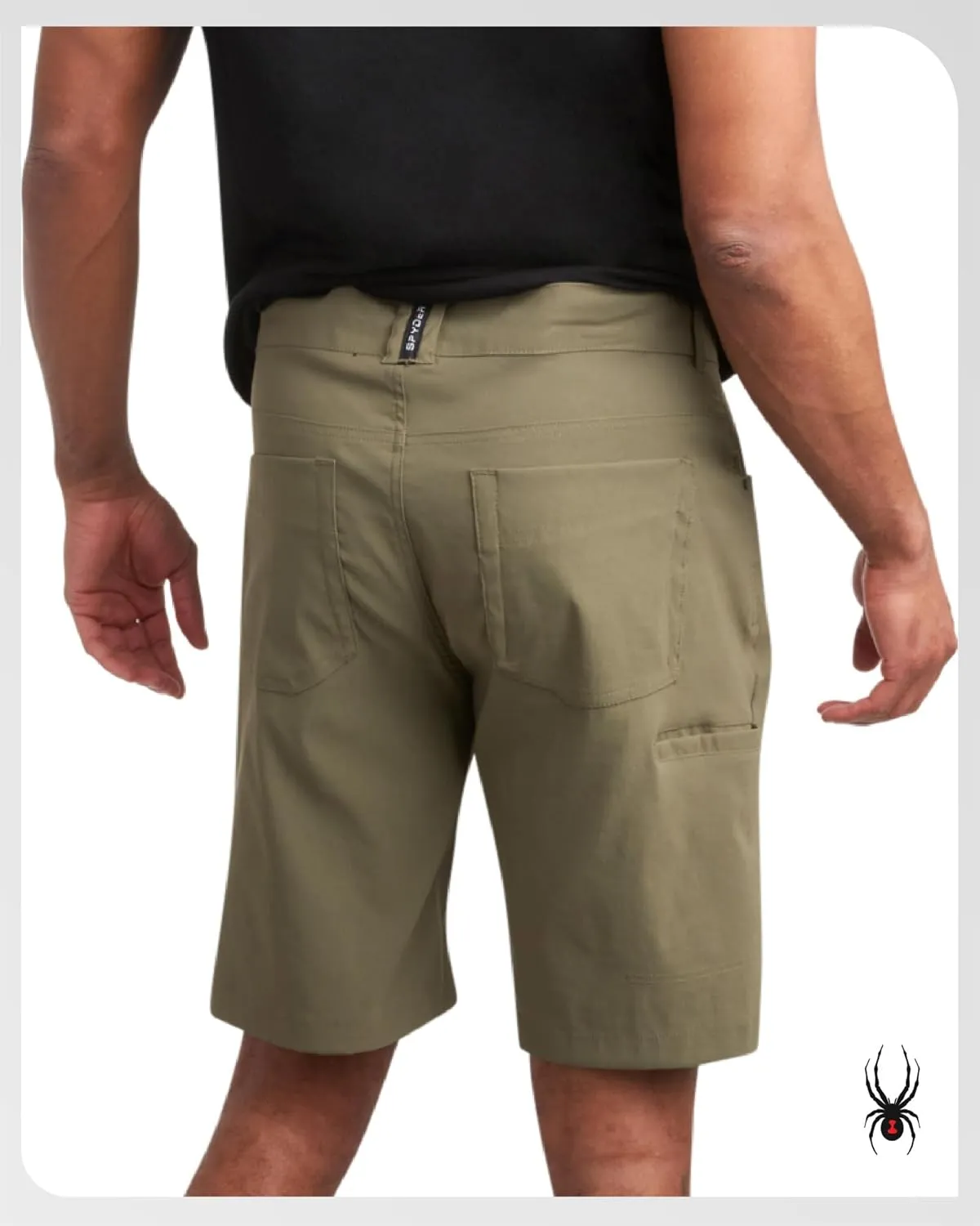 Spyder Mens Tech Shorts - UPF 30  Lightweight Performance Stretch Water-Resistant 5-Pocket Woven Shorts for Men (30-38)
