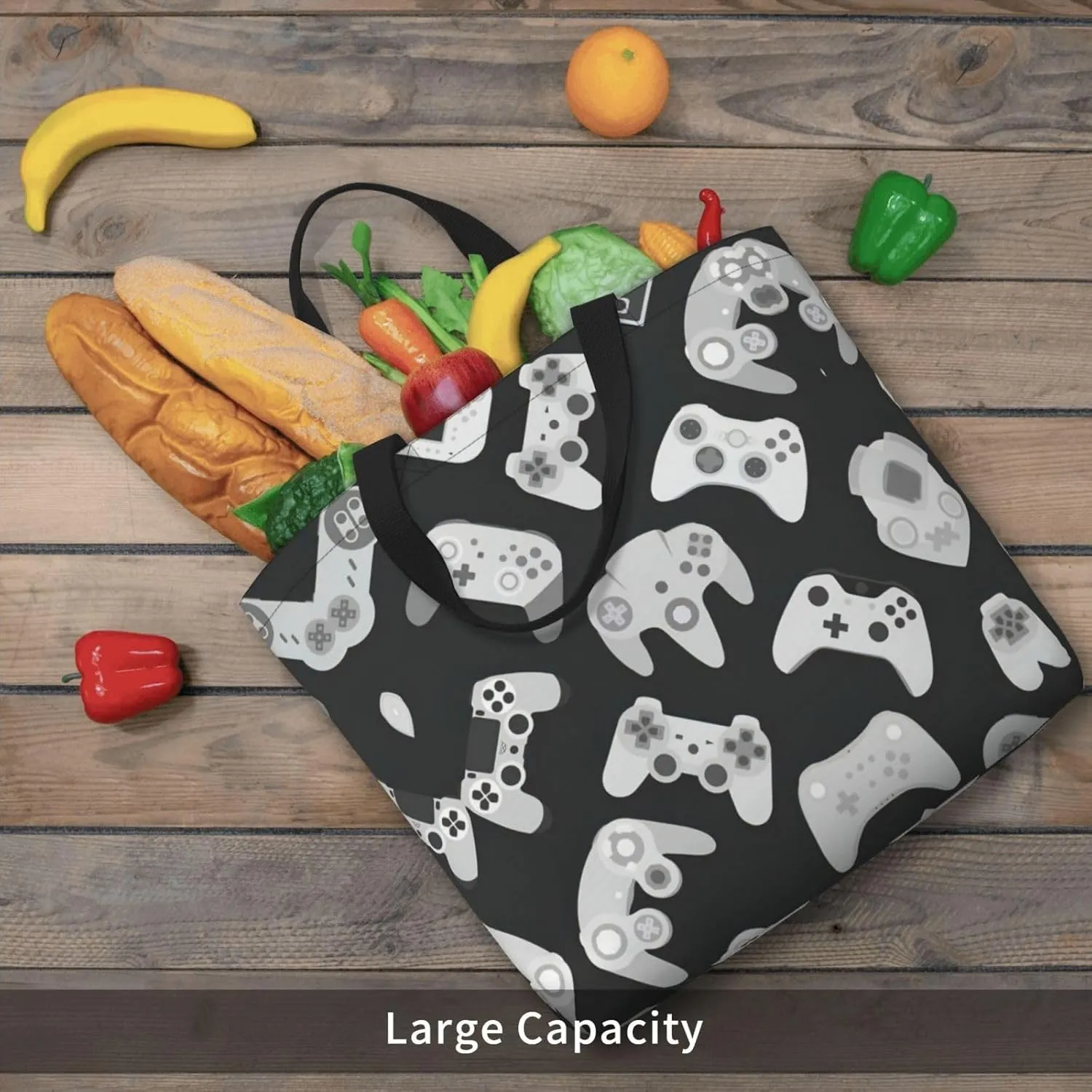 SSIMOO Game Controller Stylish Zipper Shopping Bags,Shoulder Bag,The Perfect Blend Of Style And Convenience