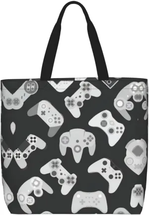 SSIMOO Game Controller Stylish Zipper Shopping Bags,Shoulder Bag,The Perfect Blend Of Style And Convenience
