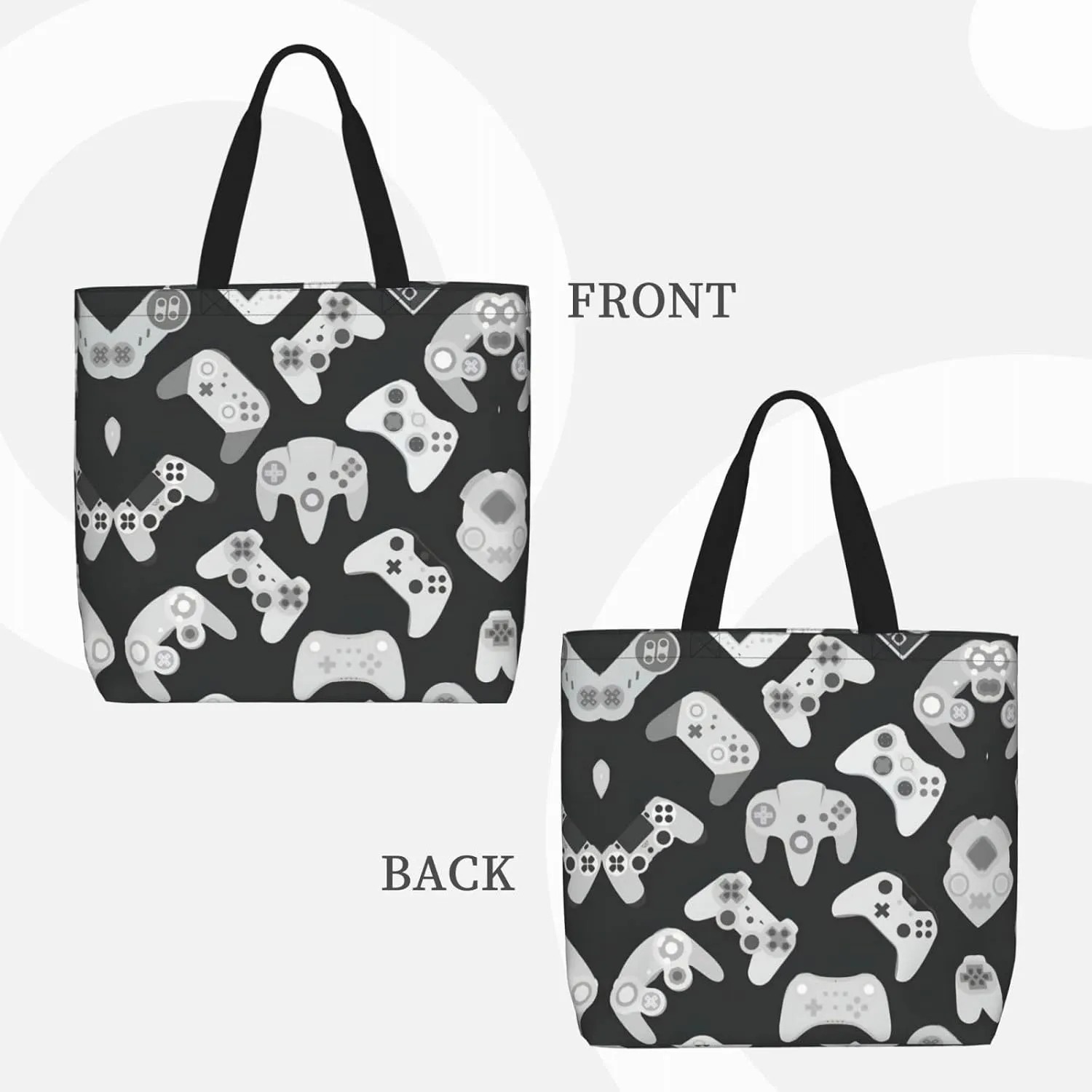 SSIMOO Game Controller Stylish Zipper Shopping Bags,Shoulder Bag,The Perfect Blend Of Style And Convenience