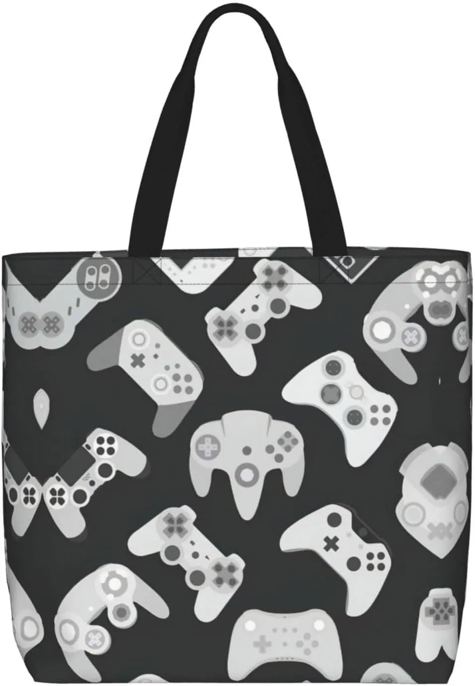SSIMOO Game Controller Stylish Zipper Shopping Bags,Shoulder Bag,The Perfect Blend Of Style And Convenience