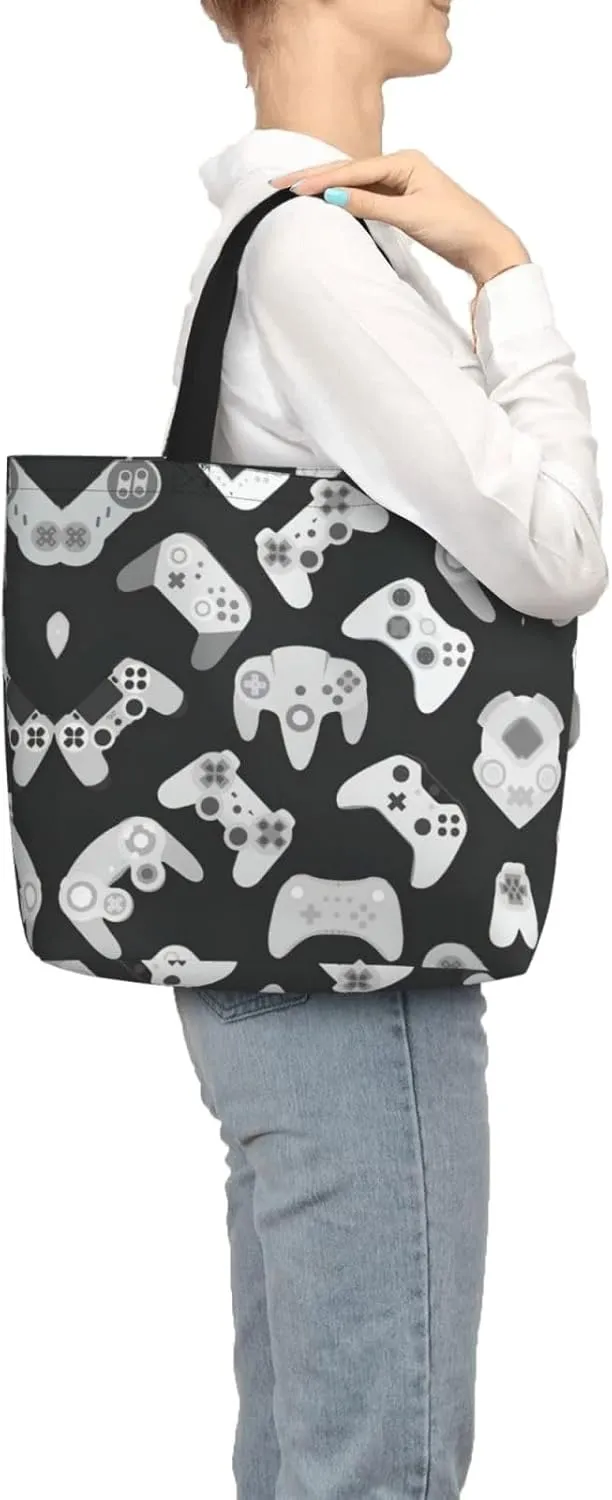 SSIMOO Game Controller Stylish Zipper Shopping Bags,Shoulder Bag,The Perfect Blend Of Style And Convenience