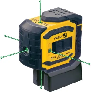 Stabila 03165 LA-5P Green 5 Point Laser Level Tool Set
