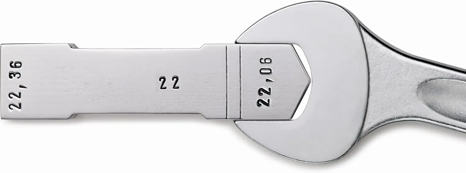 Stahlwille 96400305 Double Open Ended Wrenches, Motor No. 10, 8 Pieces, Size 6mm x 7mm - 20mm x 22mm, 15 deg Offset Angle, 745g Industrial Grade, Chrome Plated, Made in Germany