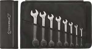Stahlwille 96400305 Double Open Ended Wrenches, Motor No. 10, 8 Pieces, Size 6mm x 7mm - 20mm x 22mm, 15 deg Offset Angle, 745g Industrial Grade, Chrome Plated, Made in Germany