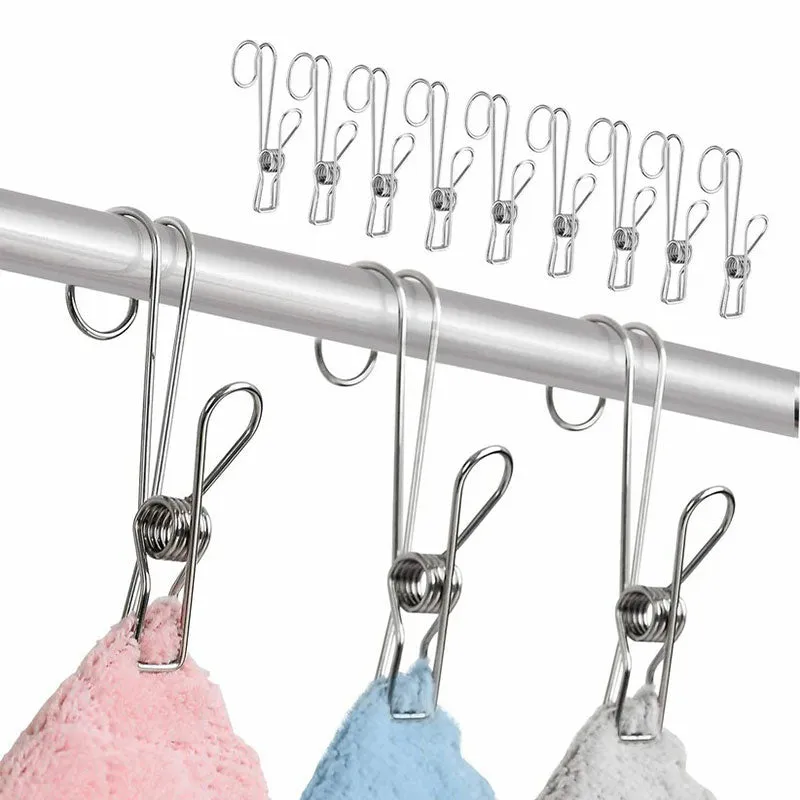 Stainless Steel Metal Clips with Hooks