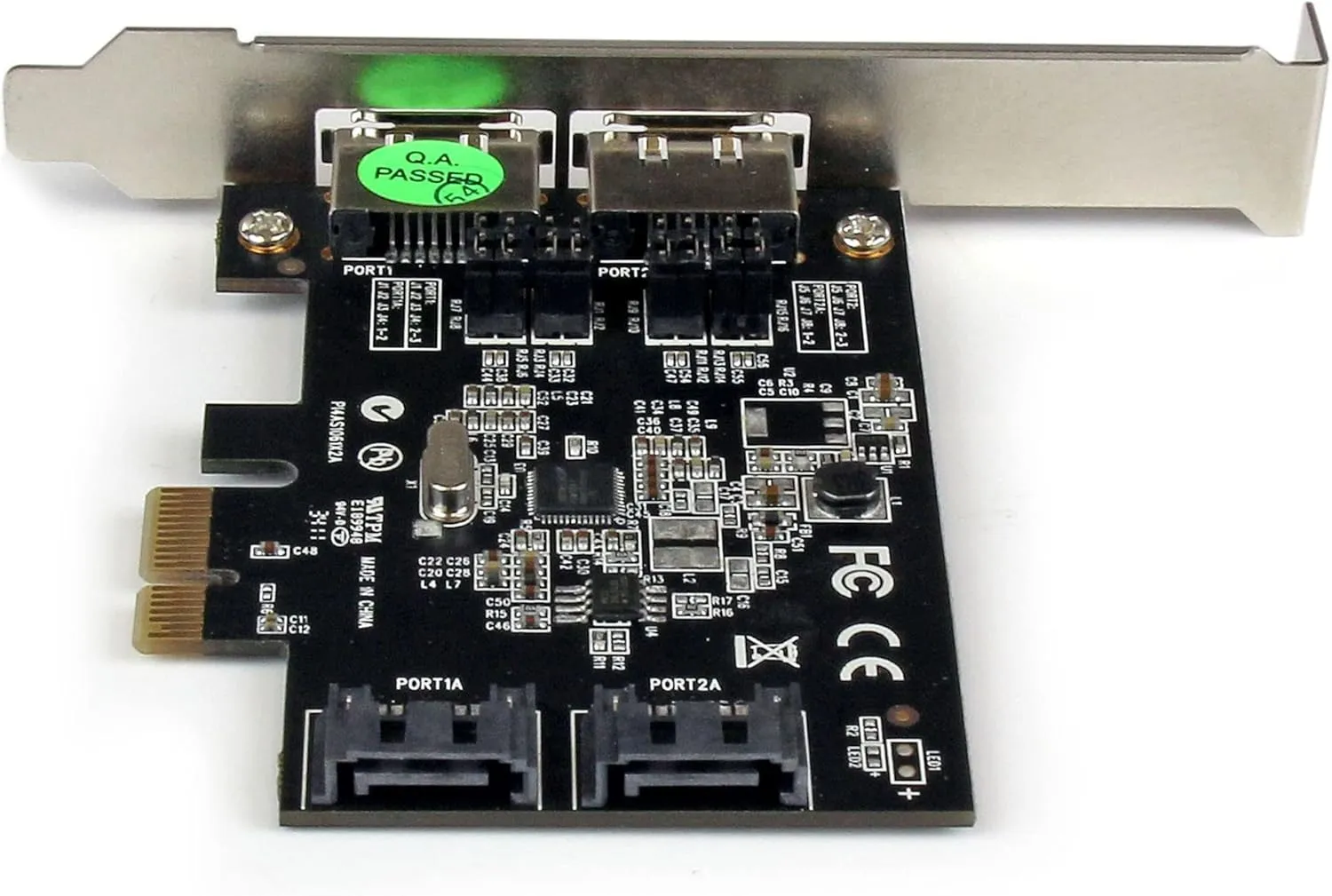 StarTech.com 2 Port PCI Express SATA 6 Gbps eSATA Controller Card - Dual Port PCIe SATA III Card - 2 Int/2 Ext - SATA III 6Gbps (PEXESAT322I)