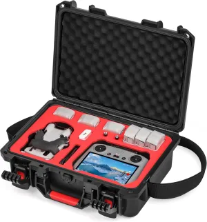 STARTRC PHOTO Mini 4 Pro/3 Case, Portable Hard Waterproof Case for DJI Mini 4 Pro/3, RC2/RC Controller, 7 Battery, Other Accessories