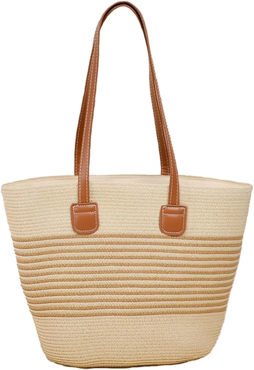 Straw Bags for Women 2025 Summer Purses Beach Straw Crossbody Handmade Shoulder Travel Woven Totes Bag Women's Handbag