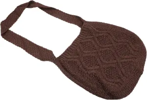 Sturdy Storage Pouch Cross Body Bag Woven Crochet Decorative Shoulder Bag for Travel Outdoor and Daily Use