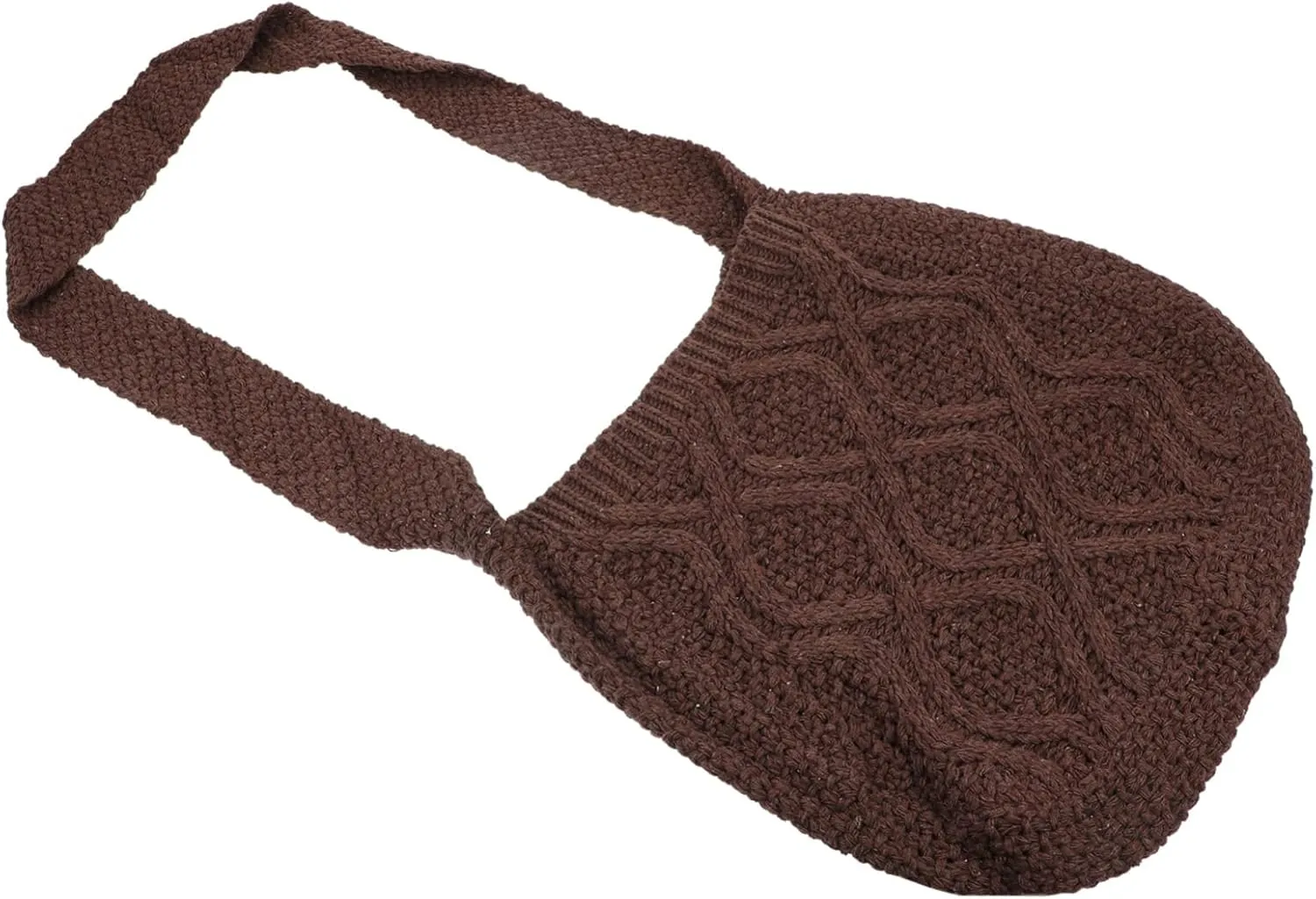 Sturdy Storage Pouch Cross Body Bag Woven Crochet Decorative Shoulder Bag for Travel Outdoor and Daily Use