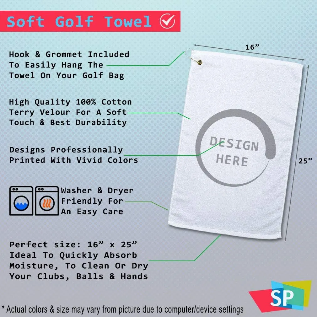 Style In Print Custom Fathers Day Golf Towel I'd Rather Be Rock Climbing Digging Tool Cotton