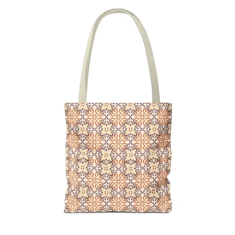 Stylish Print Tote Bag with Abstract Beige Pattern