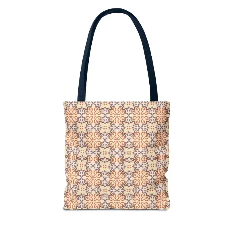 Stylish Print Tote Bag with Abstract Beige Pattern