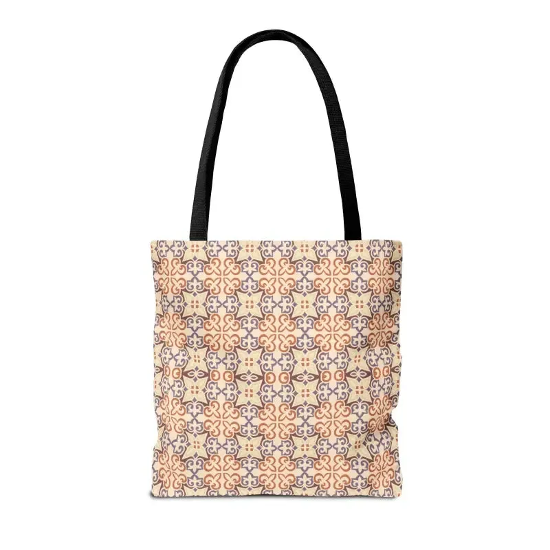 Stylish Print Tote Bag with Abstract Beige Pattern