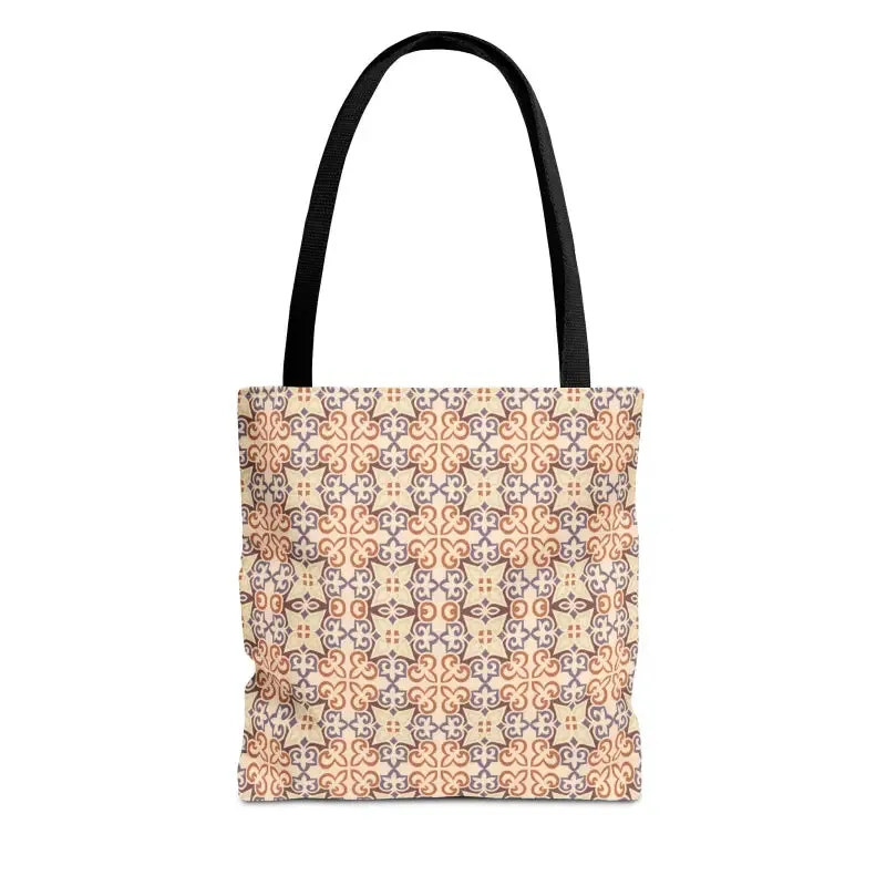 Stylish Print Tote Bag with Abstract Beige Pattern