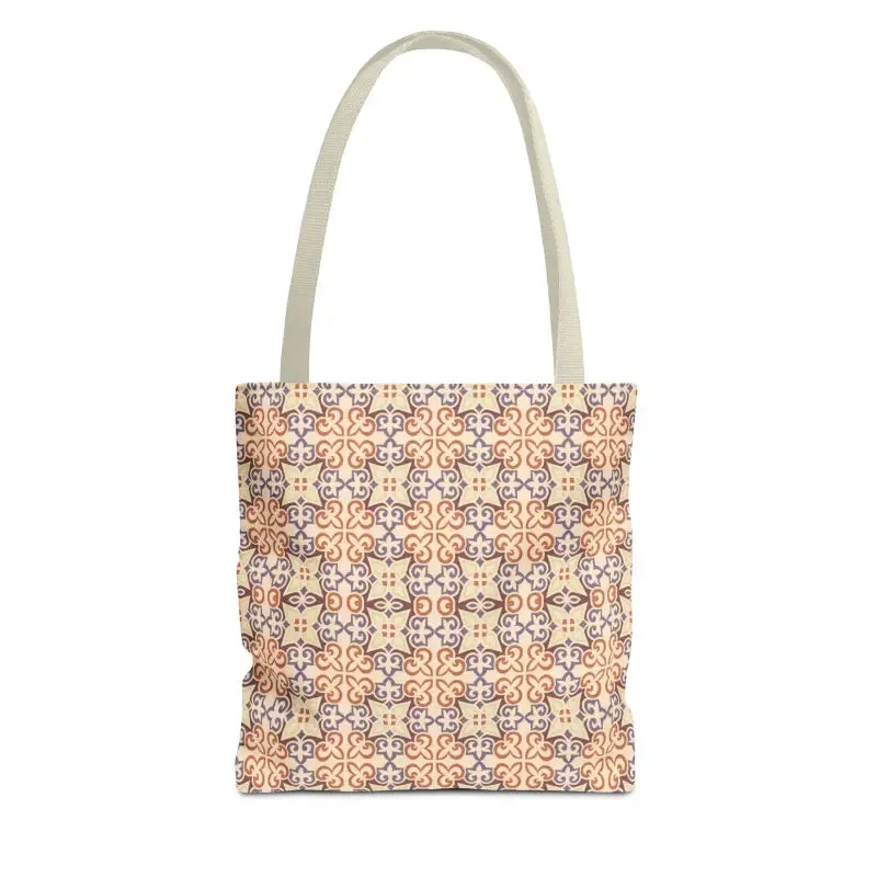 Stylish Print Tote Bag with Abstract Beige Pattern