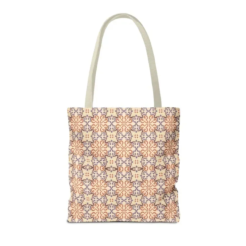 Stylish Print Tote Bag with Abstract Beige Pattern
