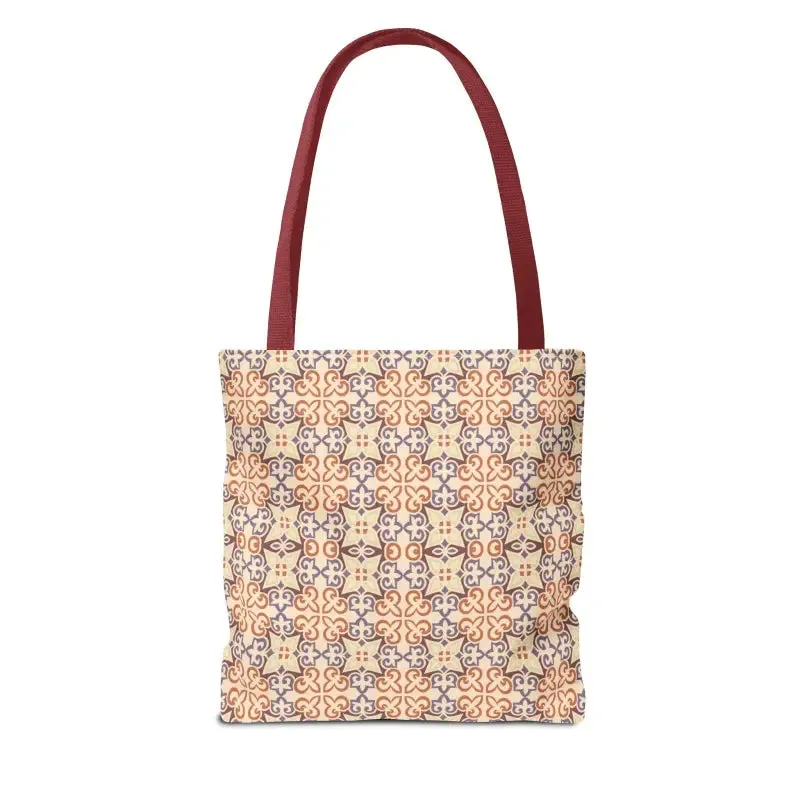 Stylish Print Tote Bag with Abstract Beige Pattern