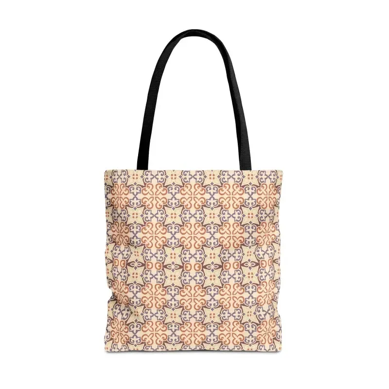 Stylish Print Tote Bag with Abstract Beige Pattern