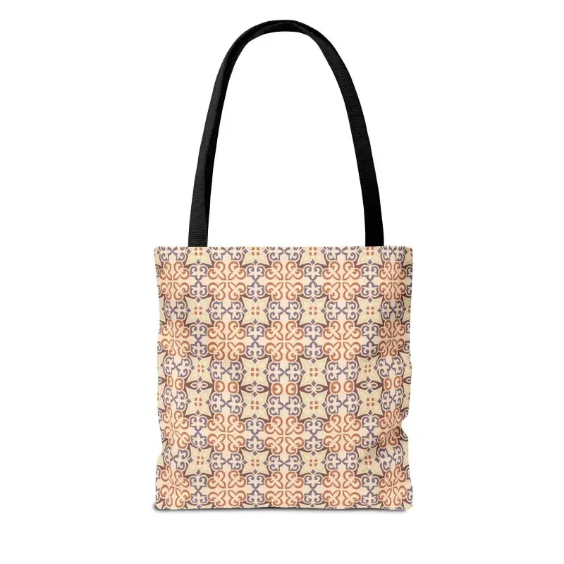 Stylish Print Tote Bag with Abstract Beige Pattern