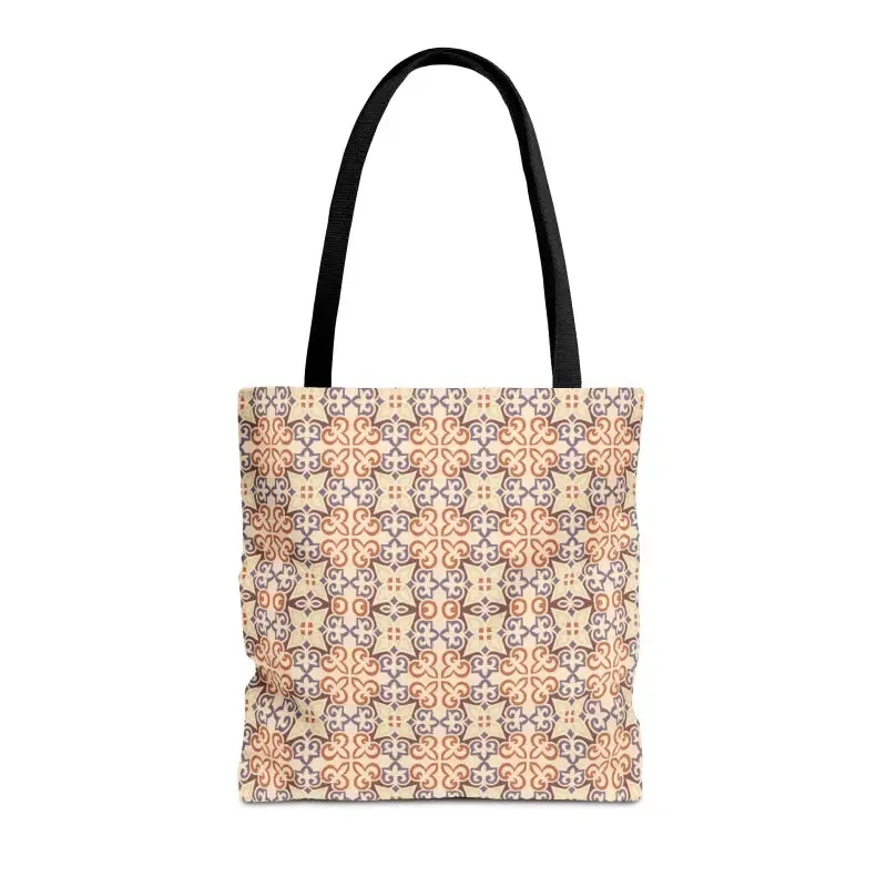 Stylish Print Tote Bag with Abstract Beige Pattern