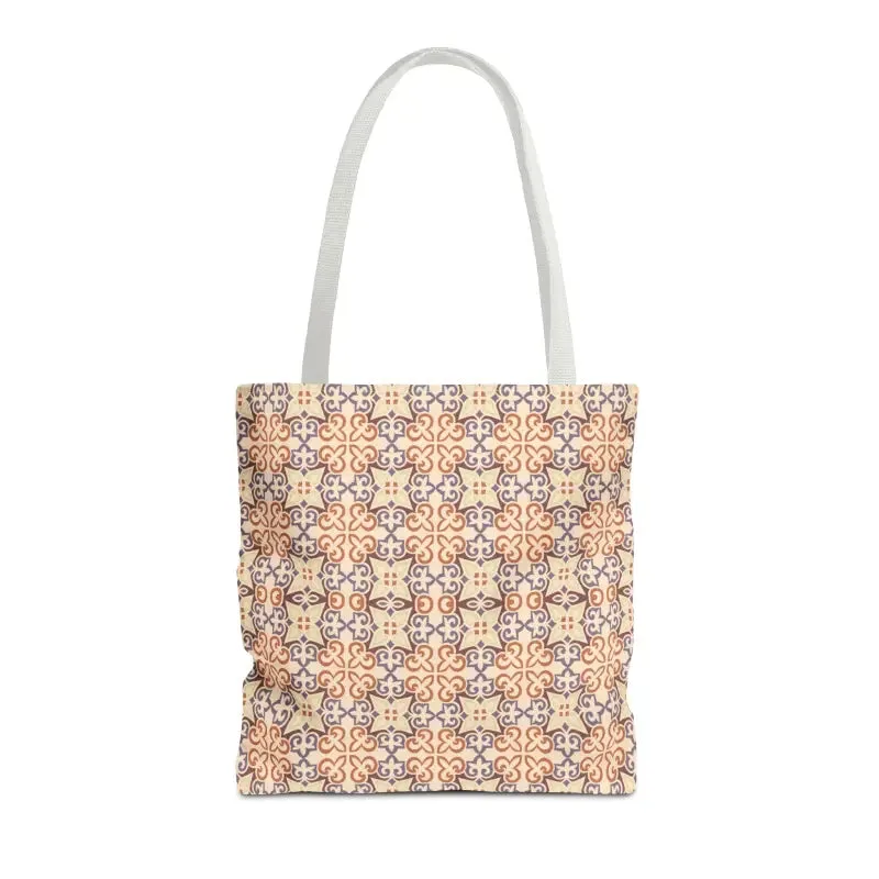 Stylish Print Tote Bag with Abstract Beige Pattern