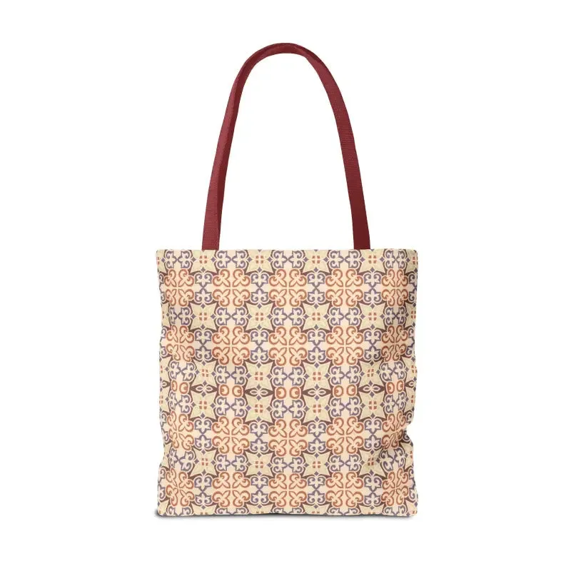 Stylish Print Tote Bag with Abstract Beige Pattern