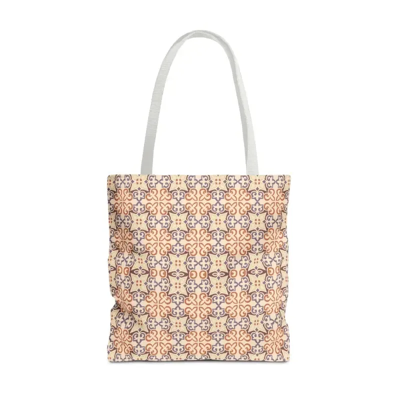 Stylish Print Tote Bag with Abstract Beige Pattern