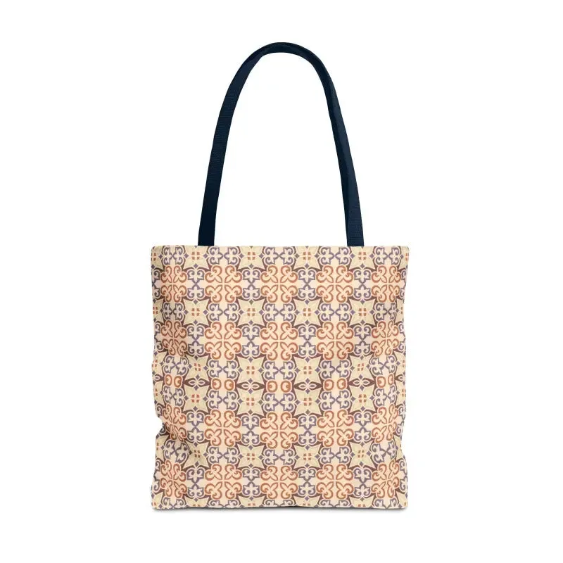 Stylish Print Tote Bag with Abstract Beige Pattern