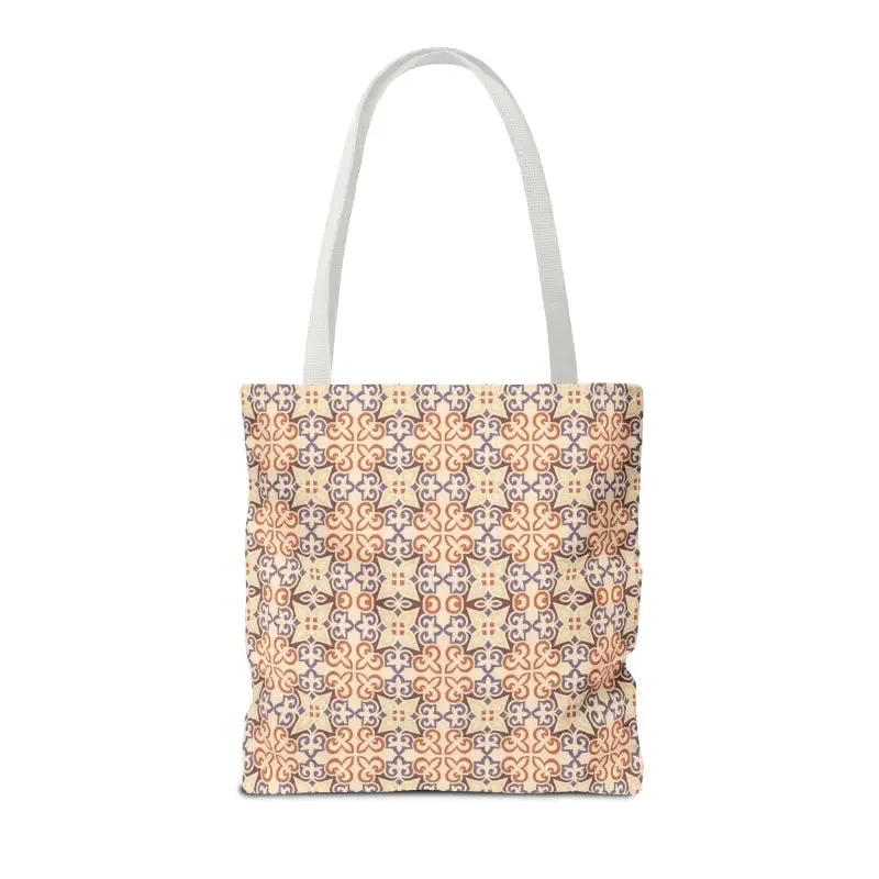 Stylish Print Tote Bag with Abstract Beige Pattern