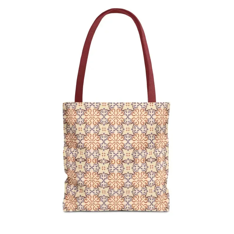 Stylish Print Tote Bag with Abstract Beige Pattern