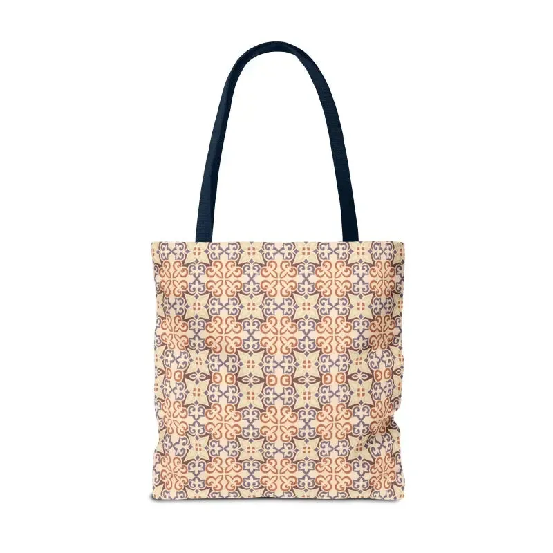 Stylish Print Tote Bag with Abstract Beige Pattern