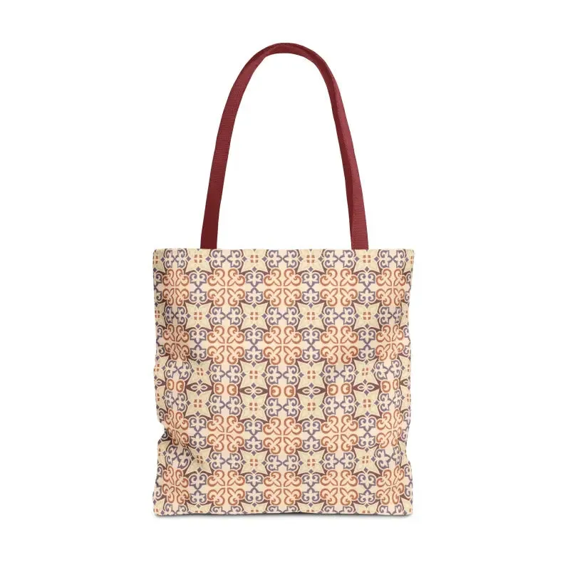 Stylish Print Tote Bag with Abstract Beige Pattern