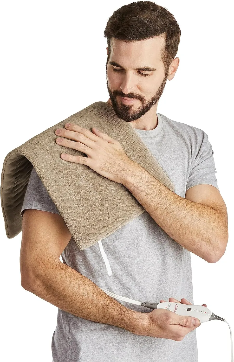 Sunbeam® Premium Sunbeam® Heating Pad with Compact Storage, King Size, Beige