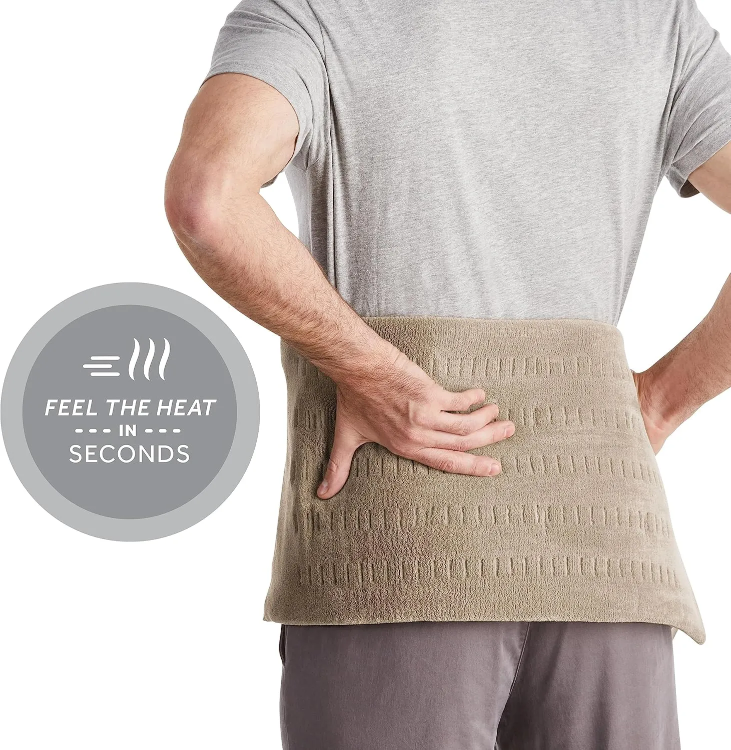 Sunbeam® Premium Sunbeam® Heating Pad with Compact Storage, King Size, Beige