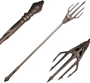 Sword Valley Arthur Curry Trident of Neptune - Stainless Steel Trident, Large Warrior-Style Weapon Prop, 208cm/81.9″ Collectible Decor, Heavy Metal Art Piece