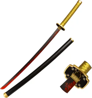 Sword Valley Demon Series Sword About 40.9″ - Cosplay Prop Anime Slayers Katana Samurai Sword - Anime Original Texture Carbon Steel Blade Carving Symbol - Handle Absorbs Sweat and Prevents Slipping