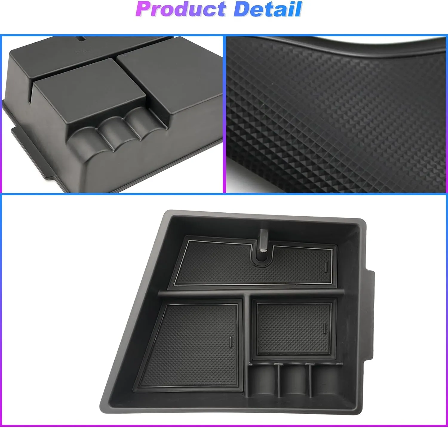 SXCY Fit for 2018-2023 2024 Buick Enclave Center Console Organizer for 2023 2024 Buick Enclave Accessories Enclave 2024 Console Organizer Tray 2018-2022 2023 2024 Enclave Armrest Organizer (Black)