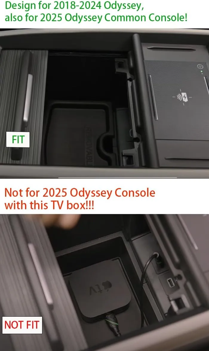 SXCY for 2018-2024 Honda Odyssey Center Console Organizer - Enhanced Tissue Storage with Armrest Paper Towel Holder