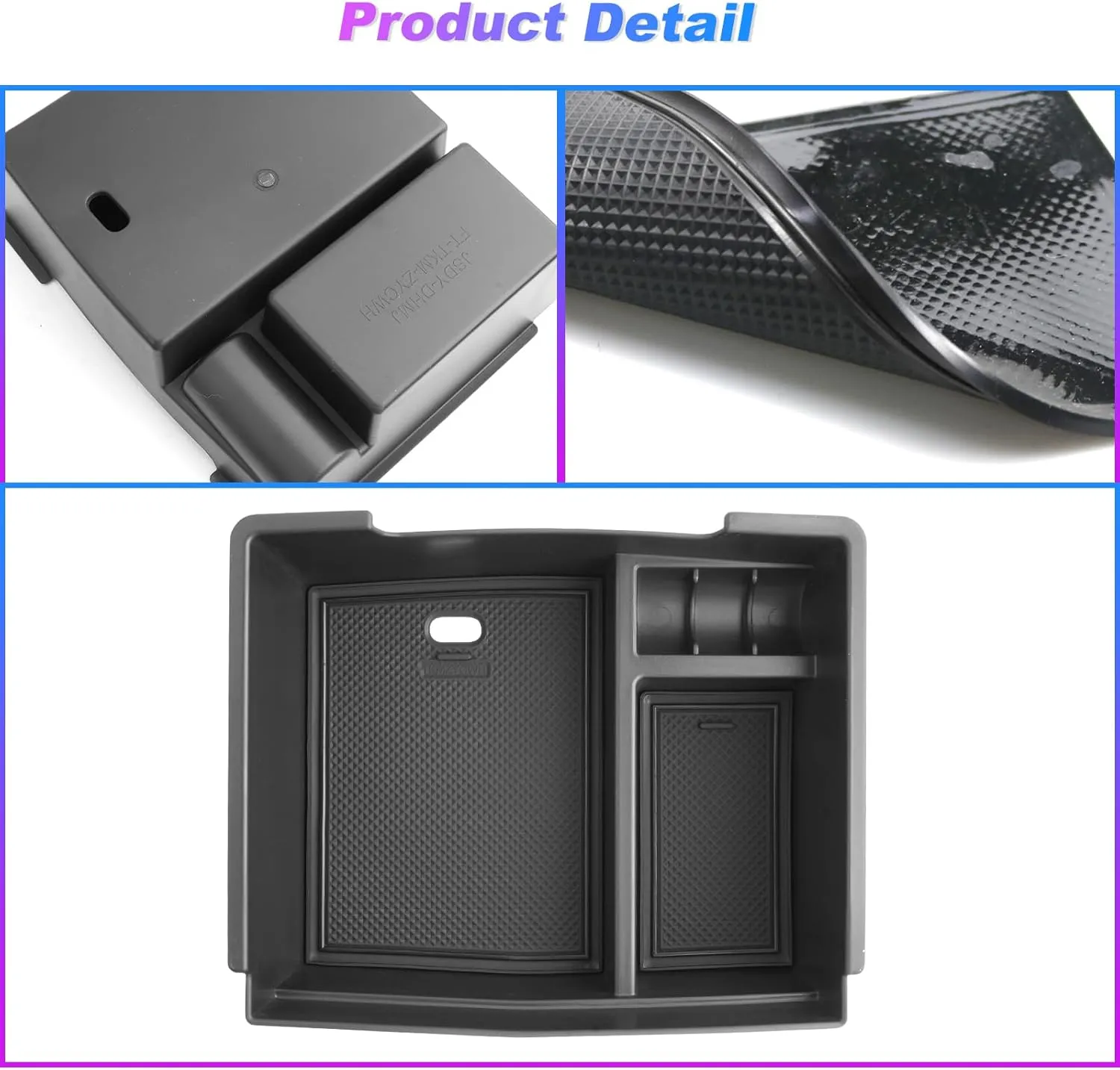 SXCY for 2024 2025 Toyota Tacoma Center Console Organizer for 2024 2025 Tacoma Accessories Console Tray for 2024 2025 Toyota Tacoma Console Organizer 2024 2025 Tacoma Limited Accessories (w/USB Hole)