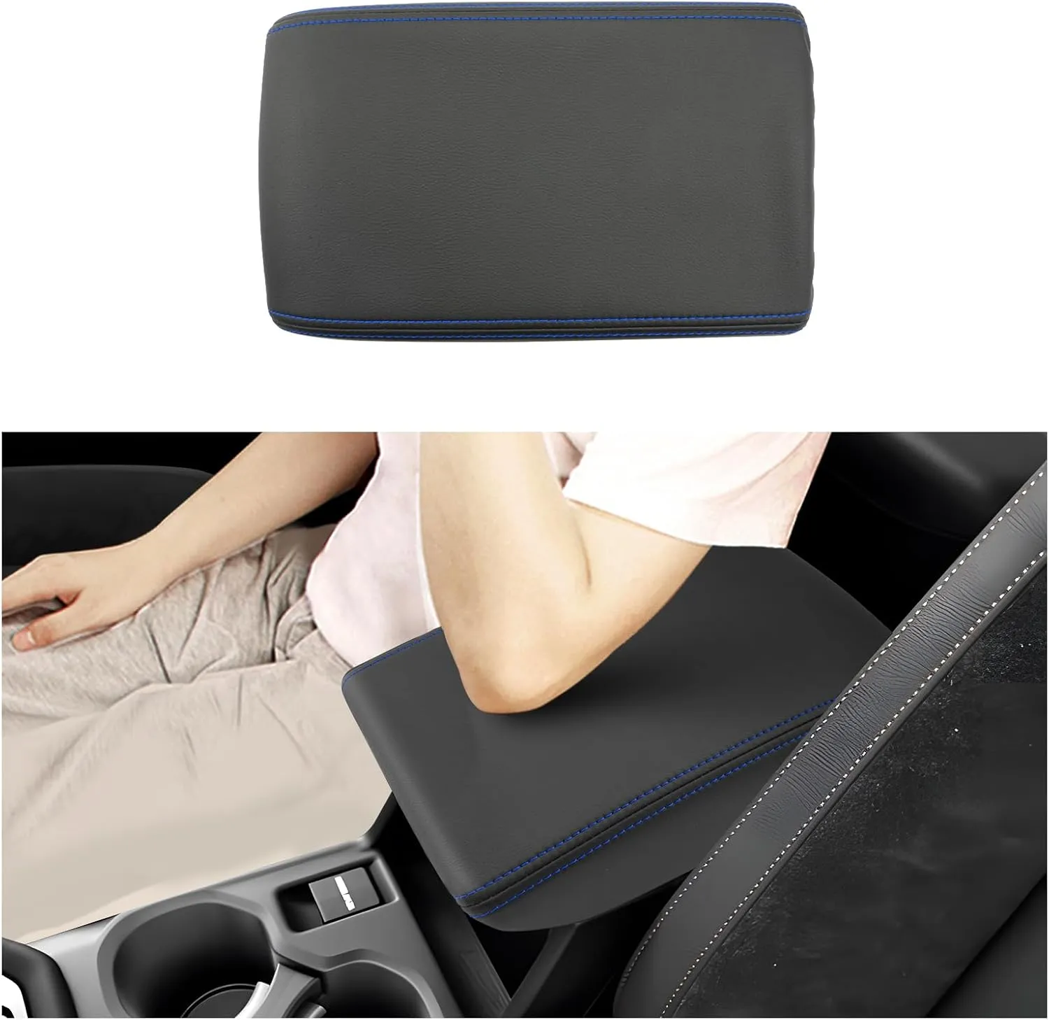 SXCY for Forester Accessories 2025 Armrest Cover for Forester 2025 Accessories 2025 Forester Center Console Cover 2025 Forester Middle Console Cover (Blue Line)