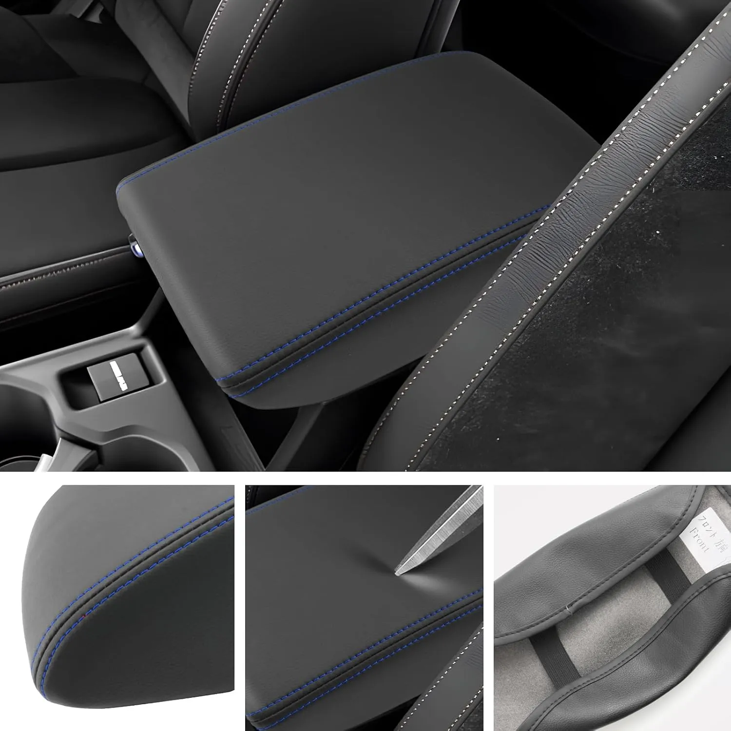 SXCY for Forester Accessories 2025 Armrest Cover for Forester 2025 Accessories 2025 Forester Center Console Cover 2025 Forester Middle Console Cover (Blue Line)