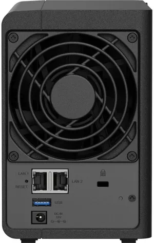 Synology DS224 2-Bay Diskstation NAS, Intel Celeron J4125 4-Core 2.0 GHz, 8GB DDR4 RAM, 4TB Storage, 2xRJ-45 1GbE LAN-Port, 2 x 3.5/2.5" SATA HDD/SSD Drive Bays