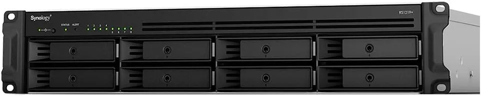 Synology RackStation RS1219  iSCSI NAS Server with Intel Atom 2.4GHz CPU, 8GB Memory, 32TB HDD Storage, DSM Operating System