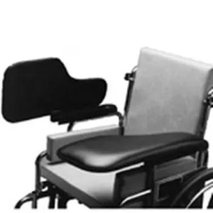 TAGAC010022 Wheelchair Half Lap Tray, Black Padded Vinyl, Flip-Up Hardware, Right, TAG010022