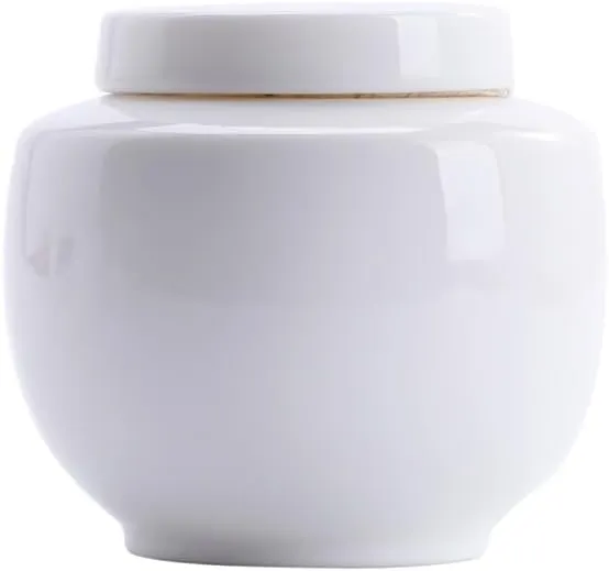 Tea Tins Canister Ceramic Tea Canisters 300ml Sealed White Porcelain Storage Jar For Coffee, Nuts, Herb, Spice, Sugar Tea Storage Containers