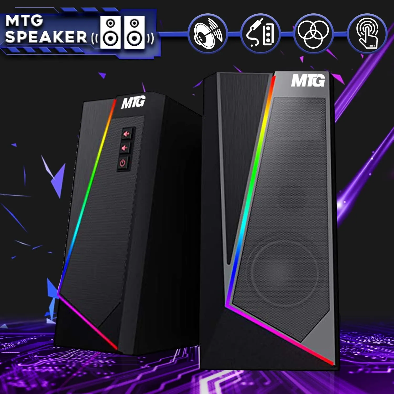 TechMagnet Gaming Desktop PC, Intel i5 6th Gen, Zeus Pro 6, RX 550, 16GB RAM, 256GB SSD   1TB HDD 22 Inch Monitor, RGB Keyboard Mouse, Speaker, Headphone, Webcam, Windows 11 Pro (Renewed)